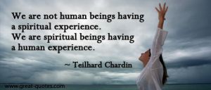 spiritual having a human