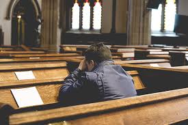 praying in a church